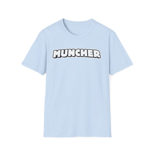 Muncher Graphic T-Shirt — Bold Bubble Letter Logo Tee